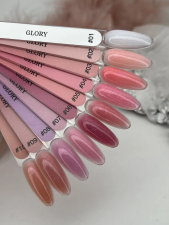 Гель камуфлирующий для наращиванмя ногтей с шиммером Glory Sofiprofi Camouflage gel, 15 мл